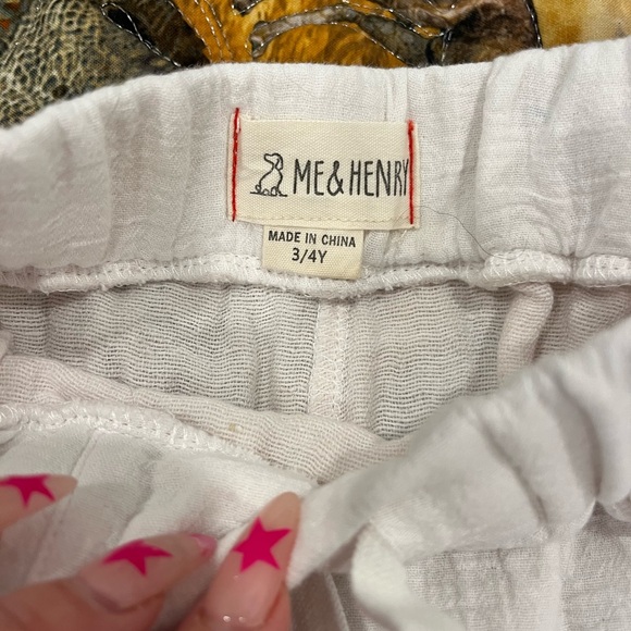 Me & Henry linen joggers 3-4T - Picture 2 of 2